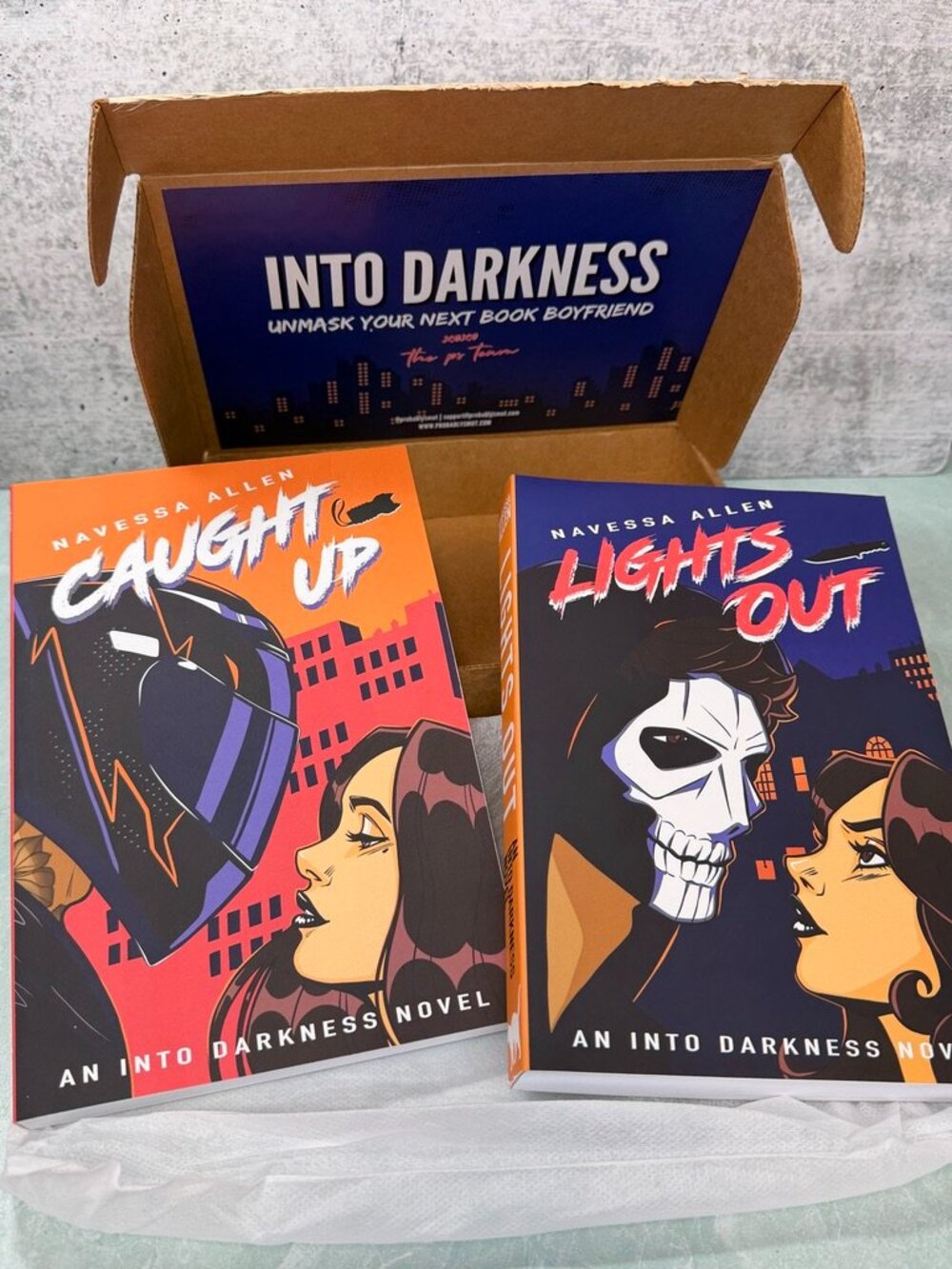 Into Darkness Novels: Caught Up & Lights Out by Navessa Allen Probably Smut
